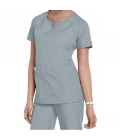 Cherokee Workwear 4 Pocket scoop neck scrub top - Grey - XL