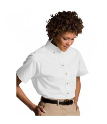 Edwards Garment short sleeve women's oxford chef shirt - White - XS