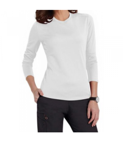 ScrubZone Red long sleeve mesh tech scrub tee - White - M