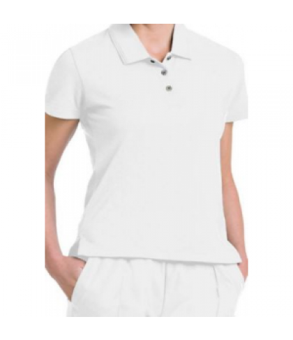 Landau ladies knit polo - White - 4X