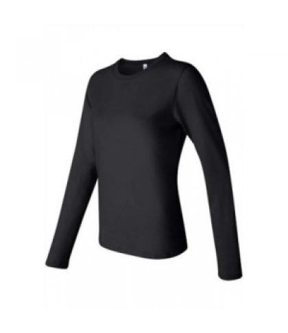 Ladies Bella long sleeve tee - Black - S