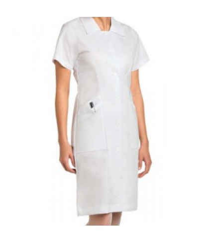 Landau student scrub dress - White - XS