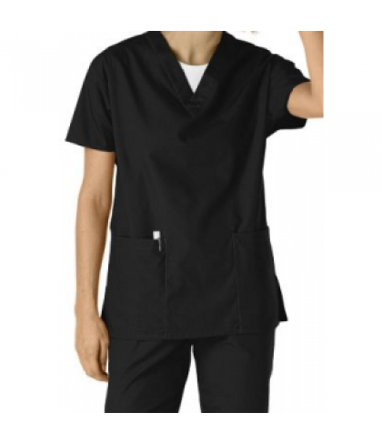 Dickies EDS v-neck scrub top - Black - M