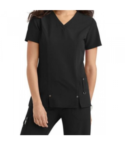 Dickies Xtreme Stretch v-neck scrub top - Black - M