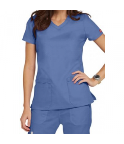 Dickies EDS Signature junior fit v-neck scrub top - Ceil - L