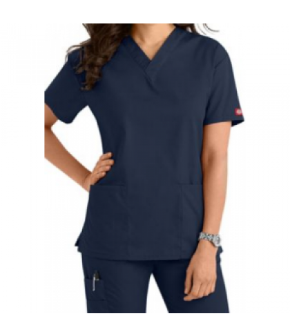 Dickies EDS Signature v-neck scrub top - Navy - XS