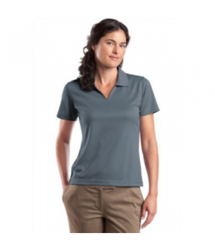 Ladies v-neck dri-mesh polo shirt - Grey - L