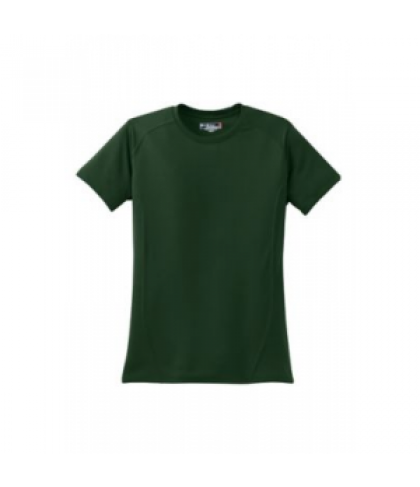 Ladies dry zone raglan accent t-shirt - Forest green - XL