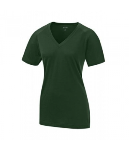 Ladies sport-tek ultimate performance v-neck - Forest green - L