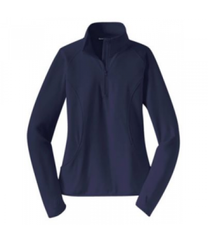 Ladies sport-tek stretch 1/2 zip pullover - Navy - M