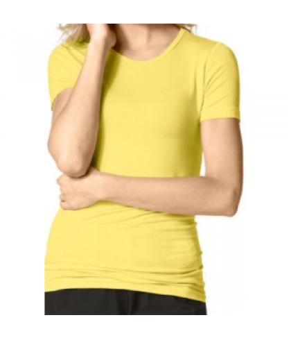 WonderWink Silky short sleeve tee - Yellow - M