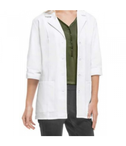 Cherokee 3/4 sleeve lab coat with Certainty Plus - White - XL