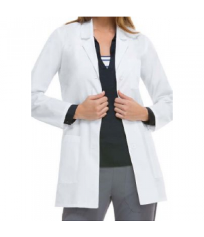 Dickies Professional Whites with Certainty Plus 32 inch notched collar lab coat - White - XL