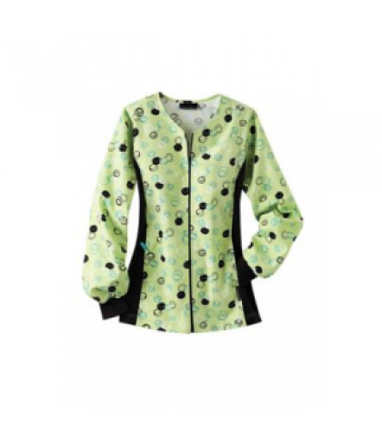 Cherokee Flexibles Dots A Doodle print scrub jacket - Dots A Doodle - M