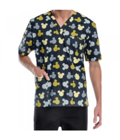 Cherokee Tooniforms Heads Above The Rest unisex print scrub top - Heads Above The Rest - XL