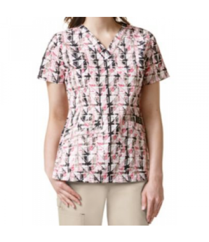 WonderFlex Sugi v-neck print scrub top - SUGI - XXS