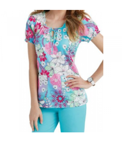 Med Couture In Full Bloom print scrub top - In Full Bloom - XS