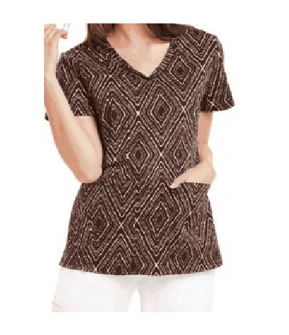 KD110 Diamonds v-neck print scrub top - Diamonds - XS