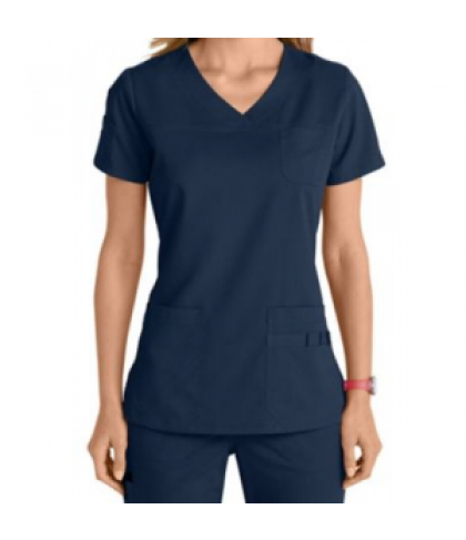 NrG by Barco 3 pocket v-neck scrub top - Indigo - XL