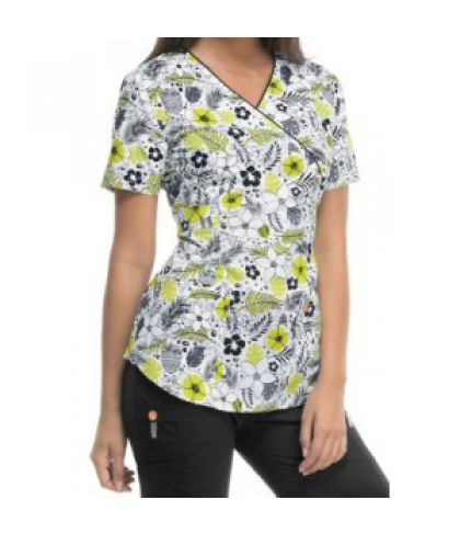 Code Happy Island Getaway print scrub top with Certainty - Island Getaway - 3X