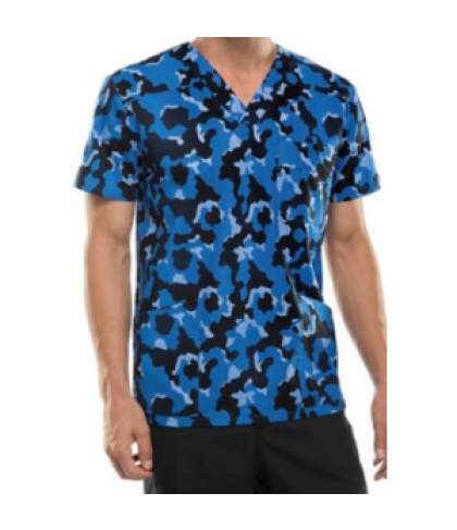 Dickies EDS Roger That mens print scrub top - Roger That - M