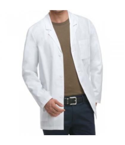 Dickies Professional Whites men's 31 inch consultation lab coat - White - S