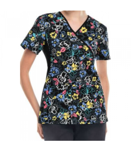 Cherokee Flexibles Stay Floral While print scrub top - Stay Floral While - XS