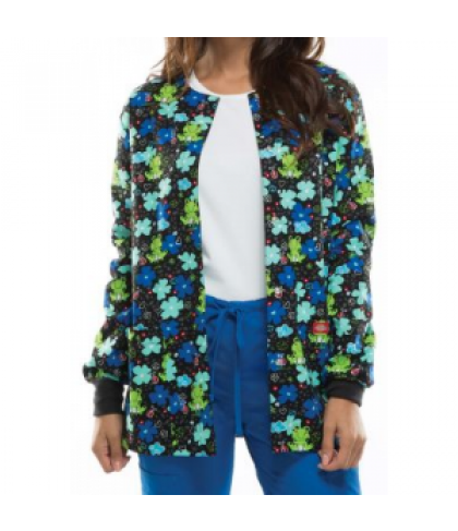 Dickies EDS Froggy Floral print scrub jacket - Froggy Floral - M