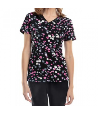Cherokee Runway Forever and A Daisy print scrub top - Forever and A Daisy - XS