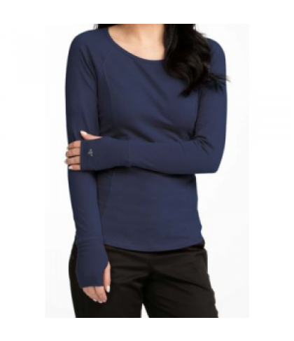 Med Couture Between The Lines long sleeve underscrub tee - Navy - L