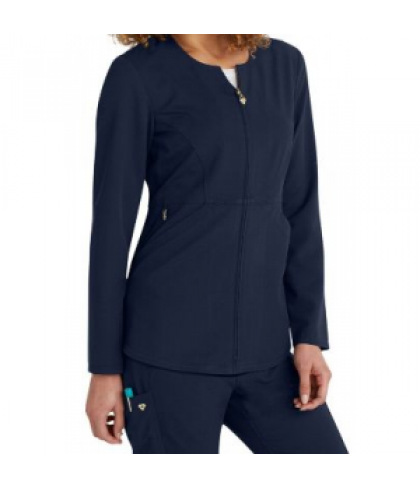 Careisma by Sofia Vergara Fearless zip front scrub jacket - Navy - M