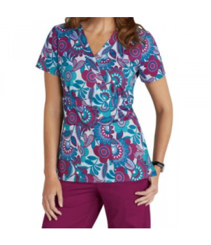 Med Couture Patch Of Petals print scrub top - Patch of Petals - L